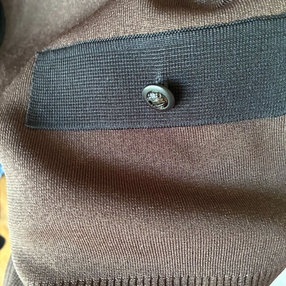 Vintage Misook Brown & Black Cardigan Officewear, Careerwear, Old Money, Classic - Picture 5 of 8